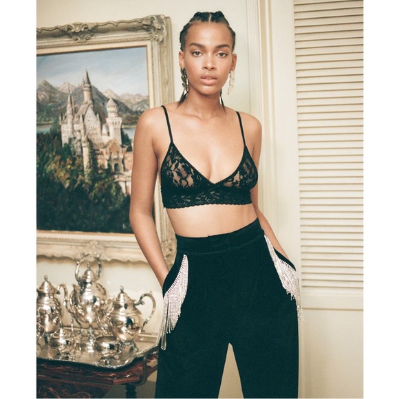 REVOLVE LPA Carlotta Velour Pants in Black - Picture 6 of 10